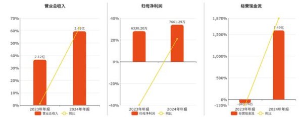 纳睿雷达(688522.SH)：2024年年报净利润为7661.29万元