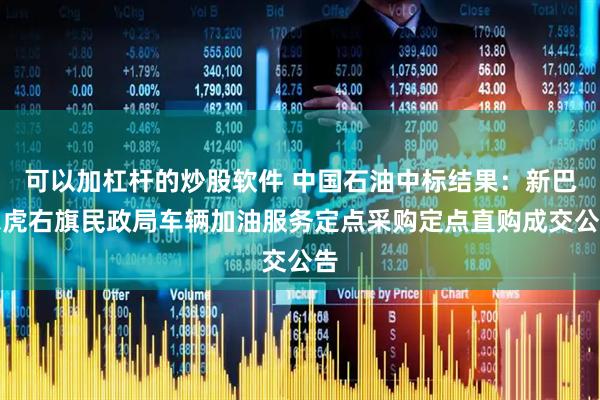 可以加杠杆的炒股软件 中国石油中标结果：新巴尔虎右旗民政局车辆加油服务定点采购定点直购成交公告